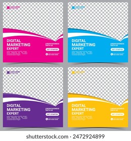 Digital marketing social media post design template