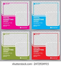 Digital marketing social media post design template