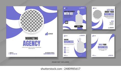 Digital marketing for social media post or square banner template