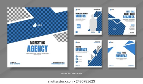 Digital marketing for social media post or square banner template