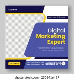 Digital Marketing Social Media Post banner Template, School Admission social Media post banner, Business social media post banner. Business Marketing Social Media post Banner