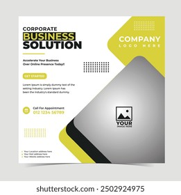 Digital Marketing Social Media Post Template, Digital marketing agency, Square Flyer Template