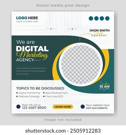 Digital marketing Social Media post design template .