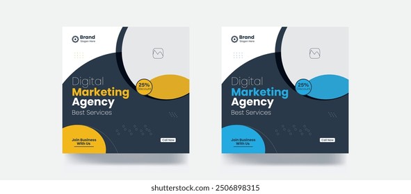 Digital marketing social media post web banner or business marketing post template