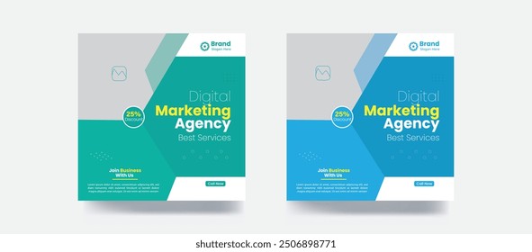 
Digital marketing social media post design marketing agency template