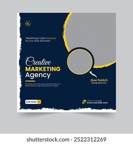 Digital marketing social media post business webinar for social media story, business post or stories banner template geometric shape design for attractive abstract elements post background space