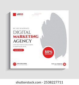 Digital Marketing social media post or web banner template