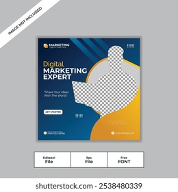 Digital marketing social media post Banner design, vector template