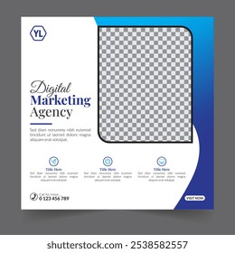 Digital marketing social media post business webinar for social media story, business post or stories banner template geometric shape design for attractive abstract elements post background space