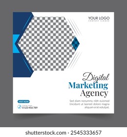 Digital marketing social media post business webinar for social media story, business post or stories banner template geometric shape design for attractive abstract elements post background space