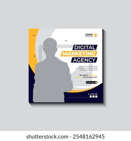 Digital marketing social media post design Instagram post template