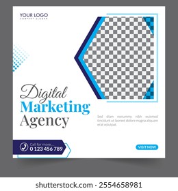 Digital marketing social media post business webinar for social media story, business post or stories banner template geometric shape design for attractive abstract elements post background space