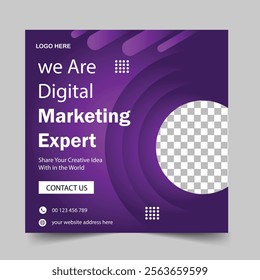 Digital marketing social media post design template
