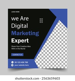 Digital marketing social media post design template