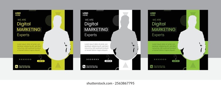 Digital marketing Social media post template. Corporate Business Social media post