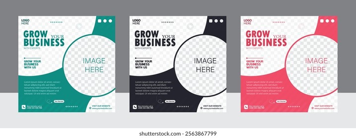 digital marketing social media post, business marketing flyer design template