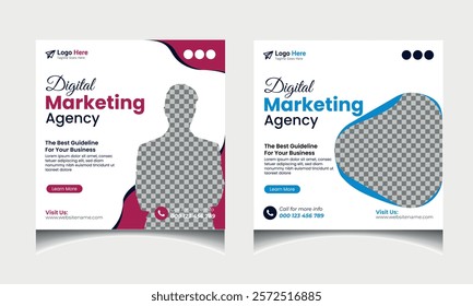 Digital marketing social media post design