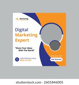 digital marketing social media post design template