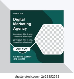 Digital marketing social media post web banner template