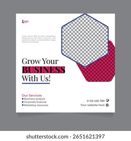 Digital marketing social media post webinar de negócios para mídia social história, post de negócios ou histórias modelo de banner design geométrico forma para elementos abstratos atrativos espaço de fundo de postagem
