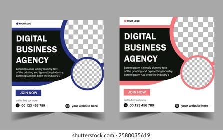 digital marketing social media poster template design. corporate business ads for social media post design.