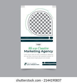 Digital marketing social media story layout business webinar for social media post, business stories template geometric shape design for attractive abstract elements post background space for text