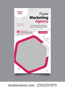 Digital marketing social media and web banner 