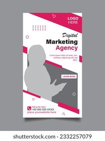 Digital marketing social media and web banner 