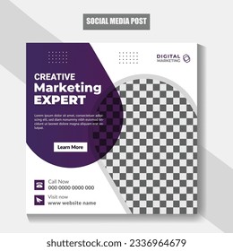 Digital marketing social media and web banner post template