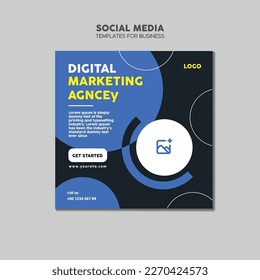 Digital marketing social post template