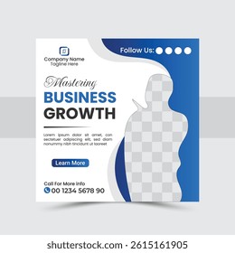 Digital Marketing Solution and Agency Corporate Business Flyer square social media post banner design