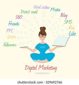 Digital Marketing Specialist Practicing Yoga