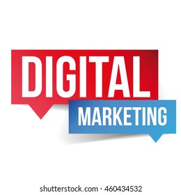 Digital Marketing speech bubble label