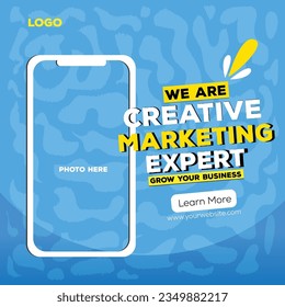 Digital marketing square ad design