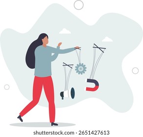 Digital marketing strategies and influence tactics.Promotion and advertisement strategy to attract customers. character life .