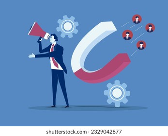 Digital marketing strategy, Generate sales leads, build brand awareness, find new customer, content creation, sales funnel abstract metaphor,vector  illustration.
