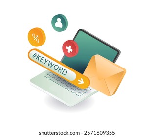 Digital marketing strategy with keywords