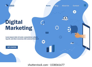 Digital Marketing Strategy Vector Illustration Concept, Suitable for web landing page, ui, mobile app, editorial design, flyer, banner, and other related occasion