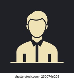 Ilustración vectorial de estrategia de marketing digital con un ícono de hombre, ideal para branding, publicidad y optimización SEO. Perfecto para proyectos creativos, modernos y basados en el Web.