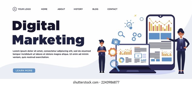 Digital marketing strategy Web Banner