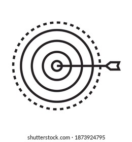digital marketing target strategy vector illustration line icon