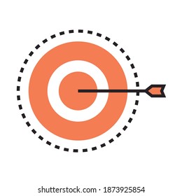 línea de ilustración vectorial de estrategia de marketing digital y relleno
