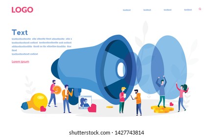 Digital marketing team,  marketing team lead and business partners, vector illustration for Website, UI, app, print, banner, social media. team of specialists working on digital marketing strategy.