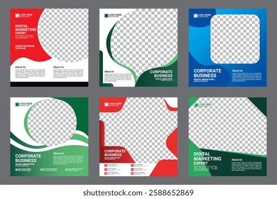 digital marketing template bundle for social media