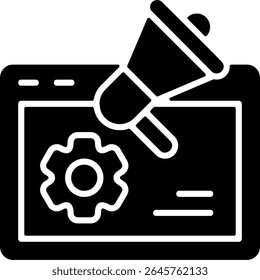 Digital Marketing Training Modern Black Solid Icon Design