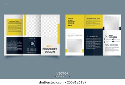 Digital marketing trifold brochure annual report cover. Perfect for any business