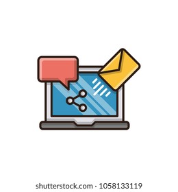 Digital marketing vector icon
