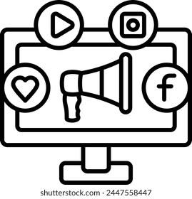 Digital Marketing vector icon. Can be used for printing, mobile and web applications.