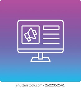 Icono de Vector de marketing digital. Se puede utilizar para aplicaciones de impresión, móviles y de Web.