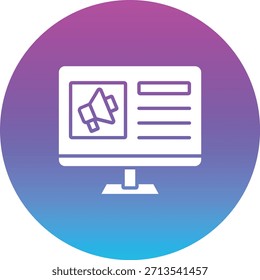 Icono de Vector de marketing digital. Se puede utilizar para aplicaciones de impresión, móviles y de Web.